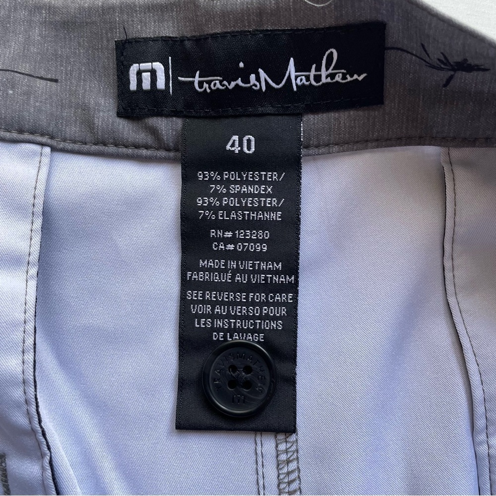 Men’s Travis Matthew Palm Tree Golf Lightweight Outdoor Shorts Size 40 Grey 9” - Picture 7 of 8